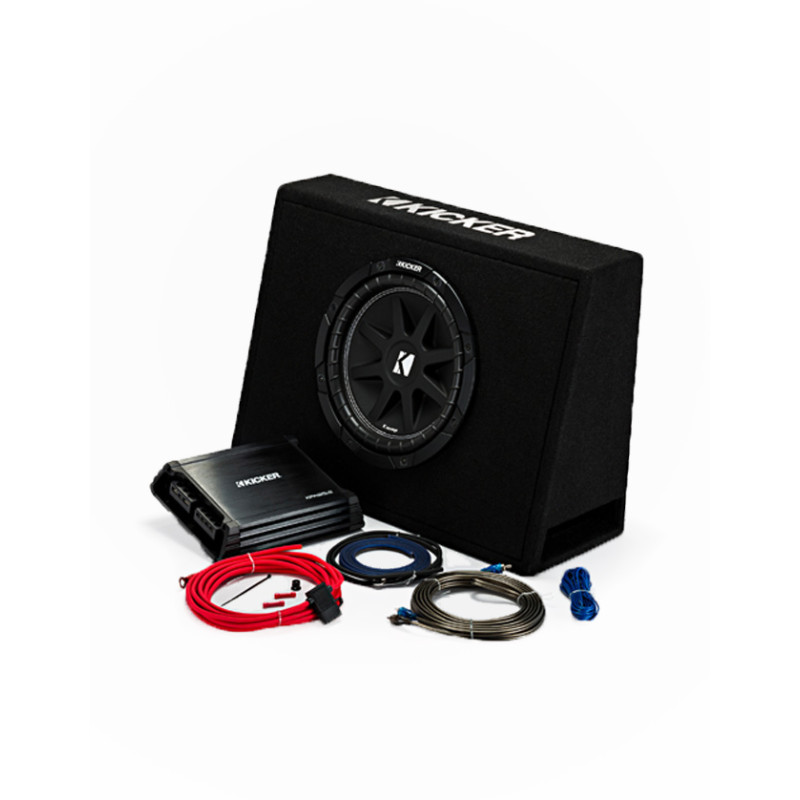 10″ Slim Enclosure + Amp + Wiring Kit (44KKP210)